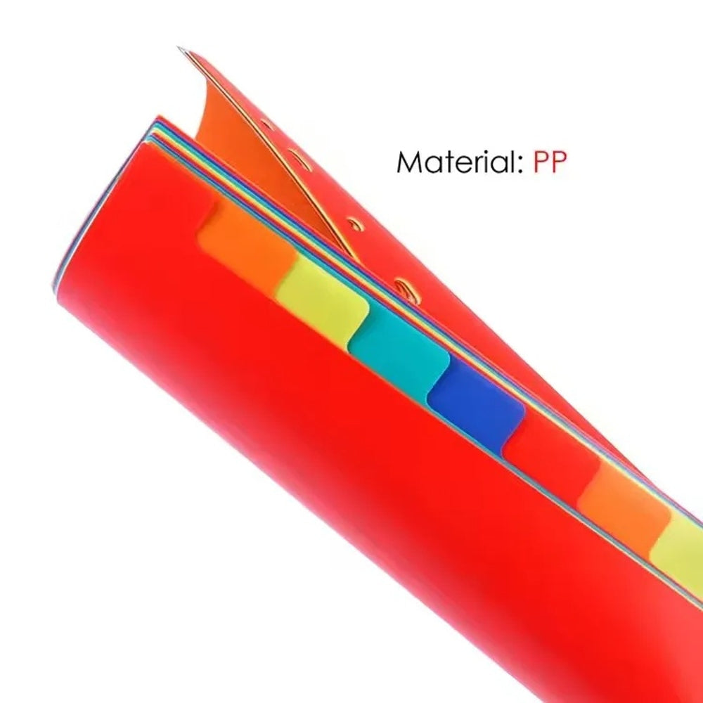A4 Multicolour 10 Part Tab Dividers with Writable Cover for Ring Binders