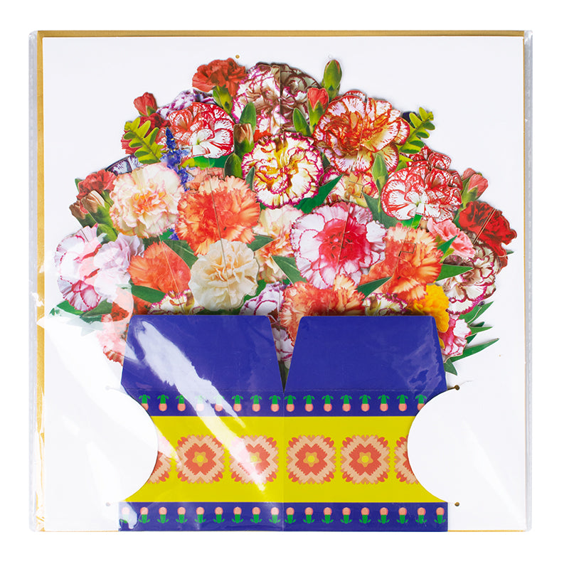 Bloom Box Carnation Fiesta 3D Pop Up Greeting Card