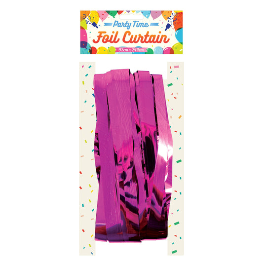 Pink Curtain Foil Birthday Party Door Decoration