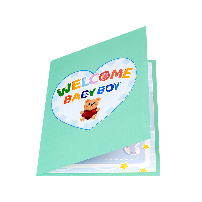 Bundle of Joy Welcome Baby Boy 3D Pop Up Greeting Card