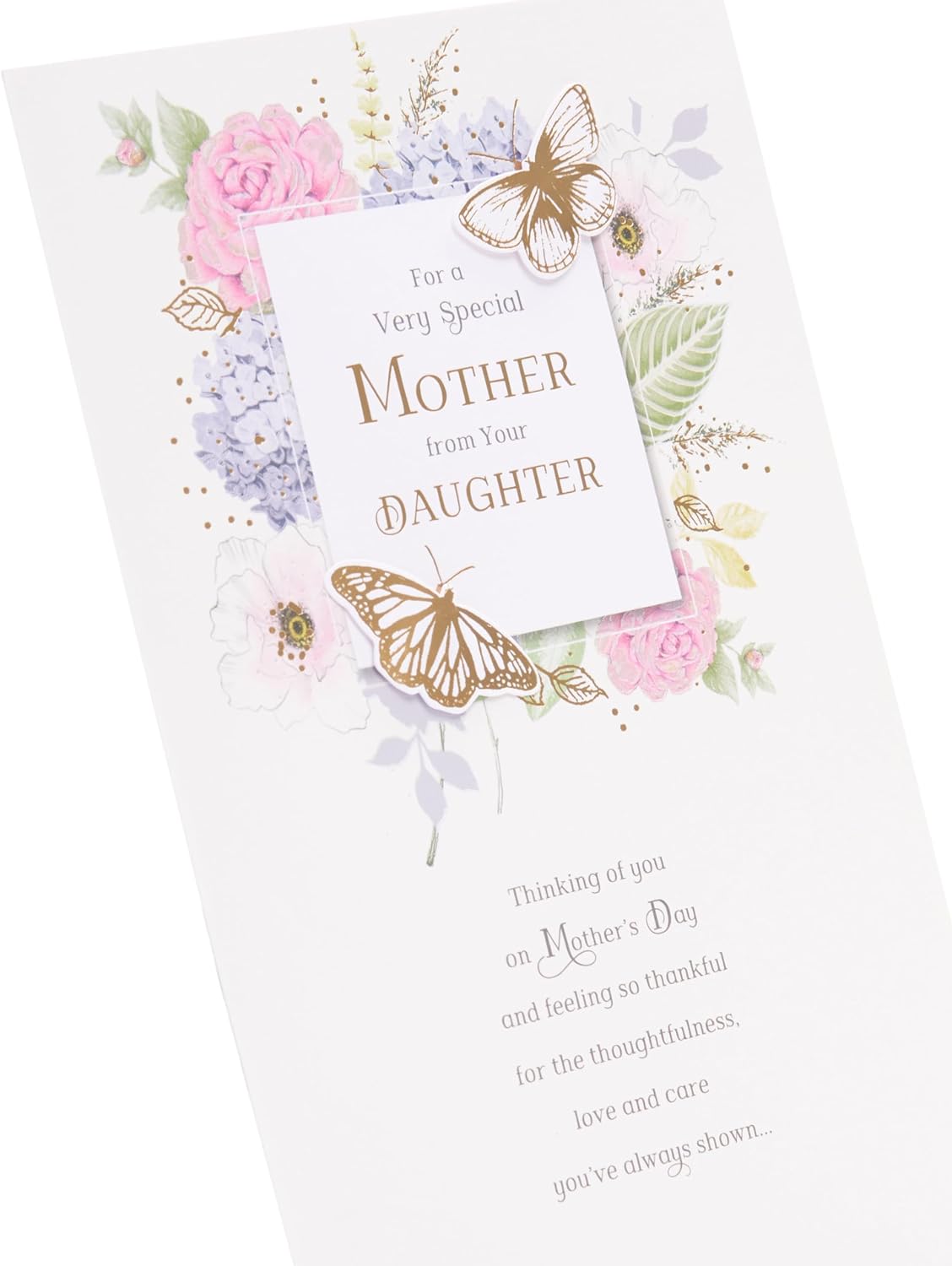 To Special Mother From Daughter Floral Sentimental Design Mother's Day Card