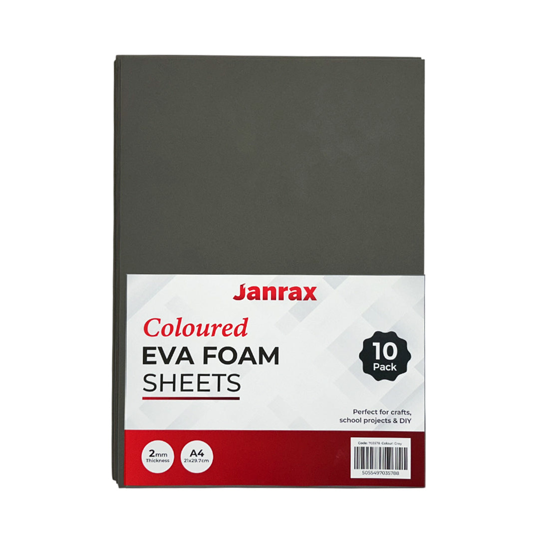 Pack of 100 A4 Grey Coloured EVA Foam Sheets
