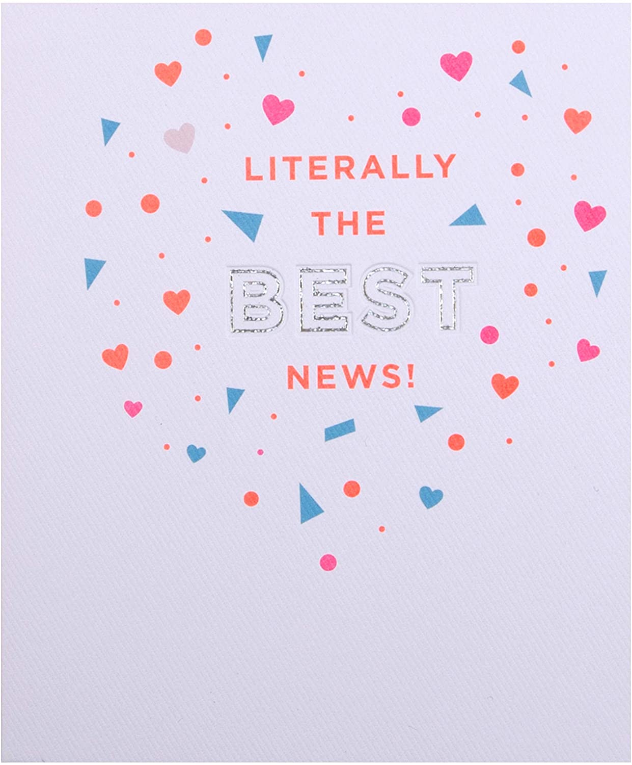Confetti Design With Neon Inks and Foil Details Engagement Congratulations Card