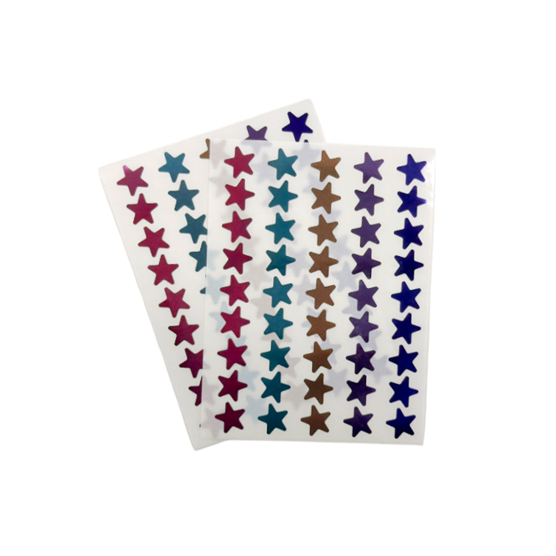 Pack of 1080 Assorted Fashion Colours 15mm Self-Adhesive Shiny Stars