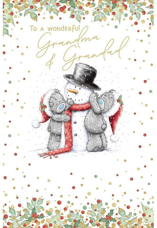Grandma And Grandad Tatty Teddies Dressing Design Christmas Card