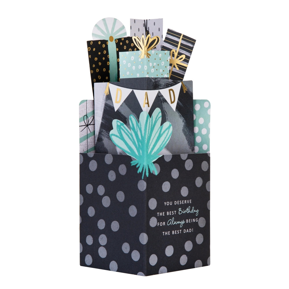 3D Pop-Up Stack of Presents Design Dad Birthday Card