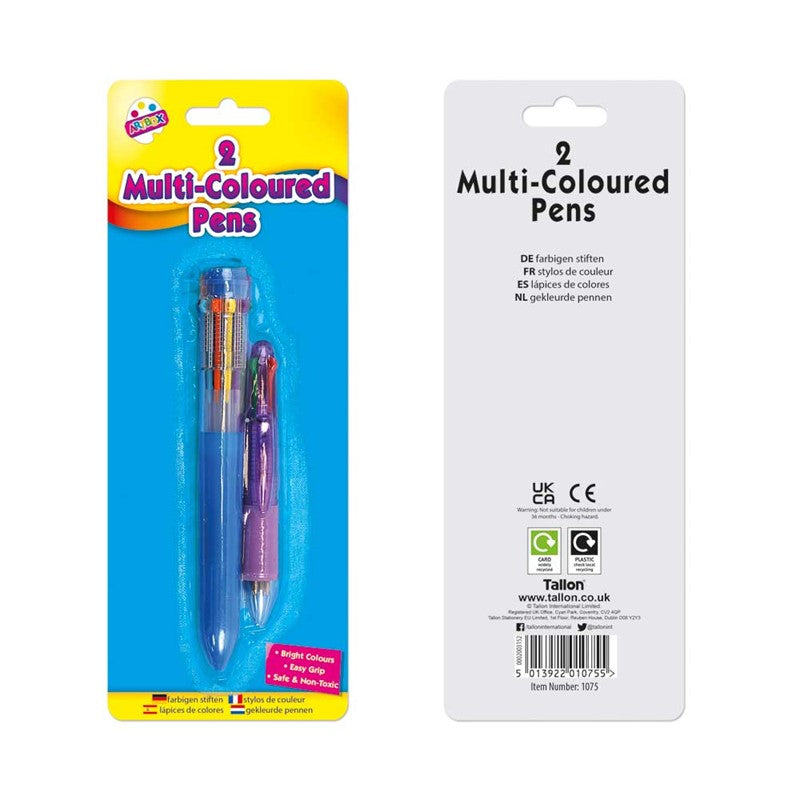 Pack of 2 Multicolor Retractable Ball Pens