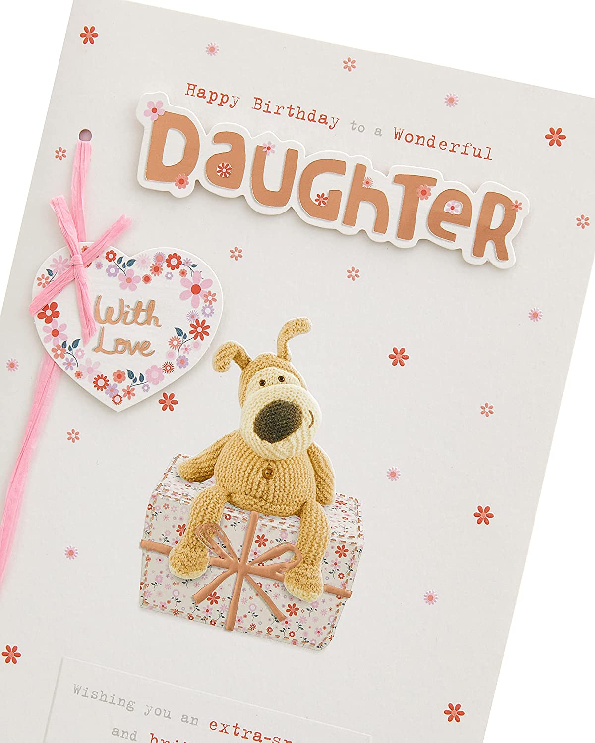 Cute Boofle Sending Big Present Daughter Birthday Card