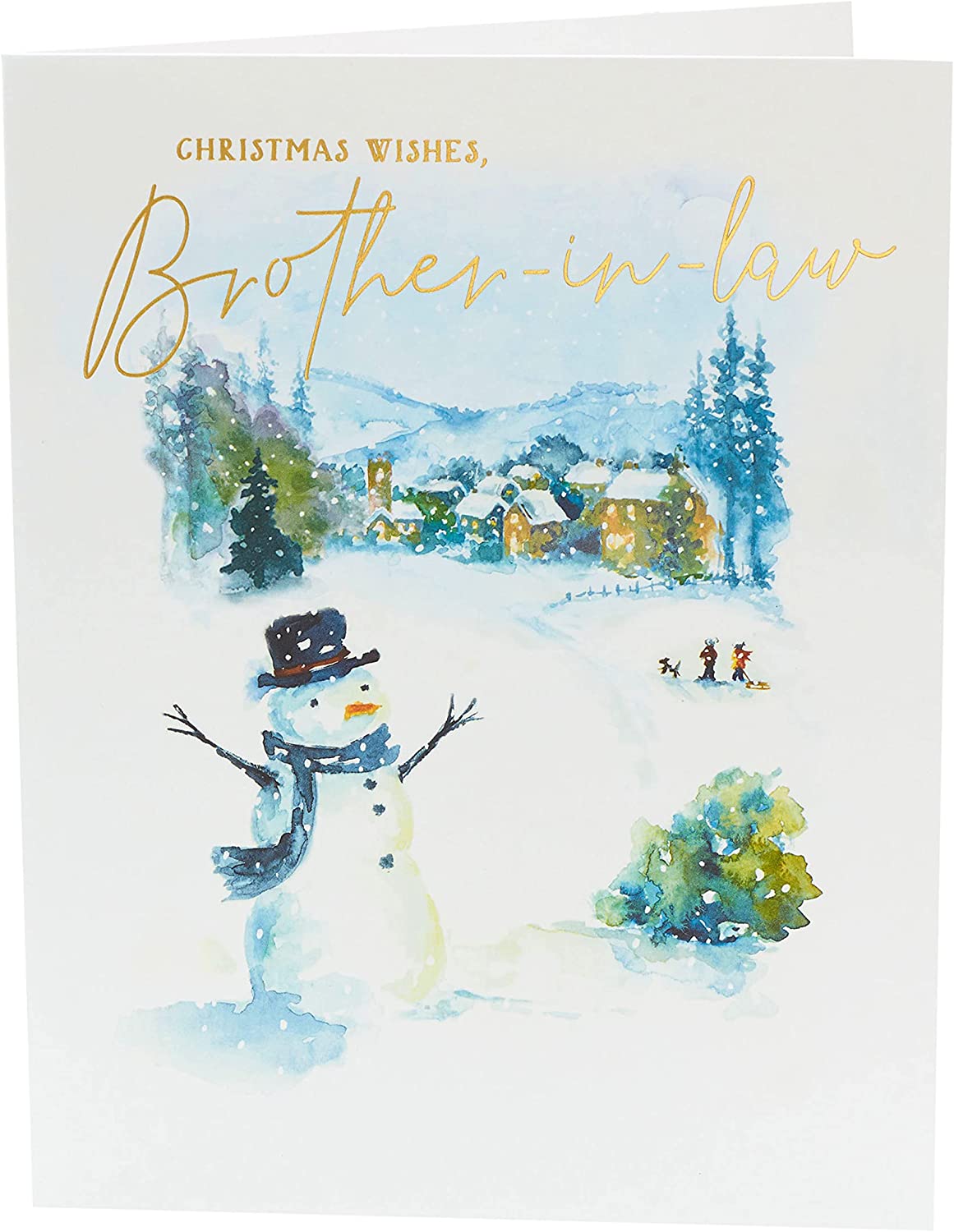 Snowy Scene Brother-in-Law Christmas Card