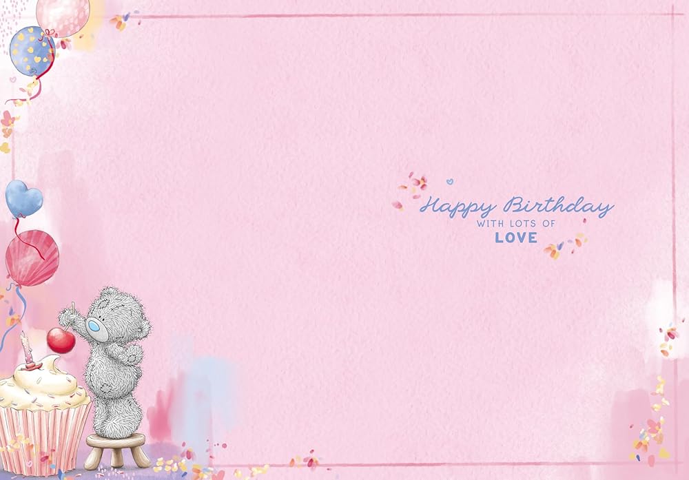 Bear At table With Cake Lovely Nan Birthday Card