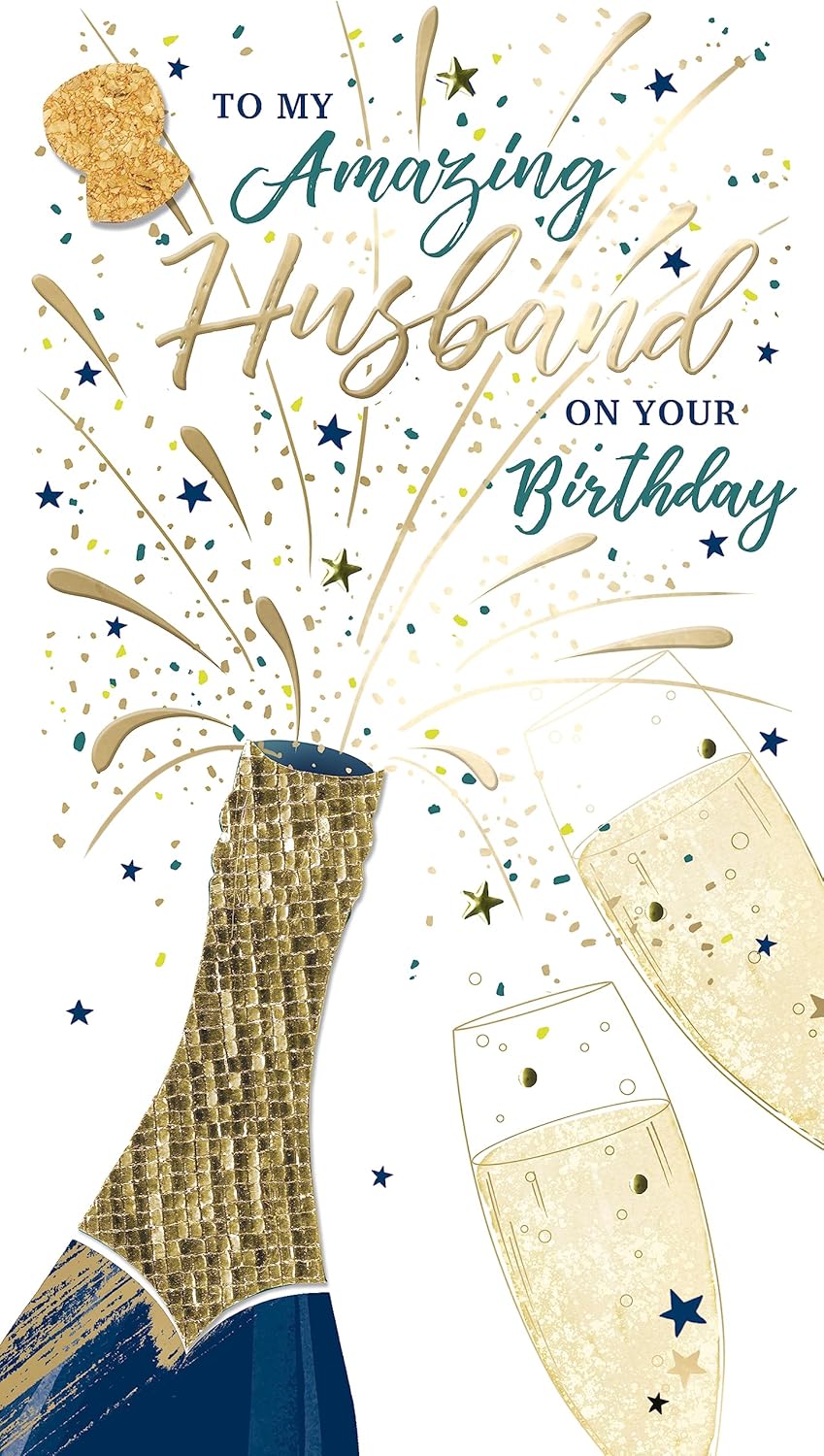 Embellished Amazing Husband On Your Birthday Card