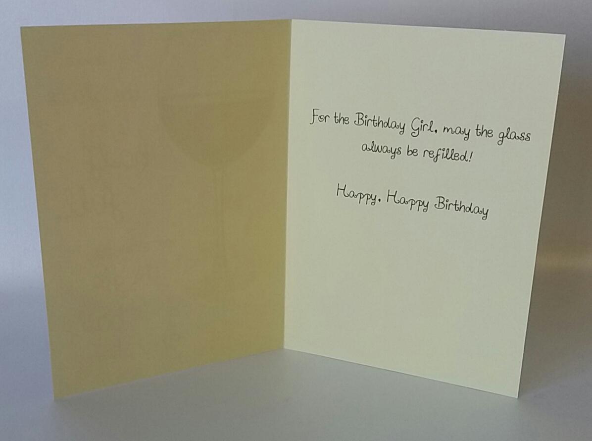 Humorous Glass Always Be Refilled Happy Birthday Card