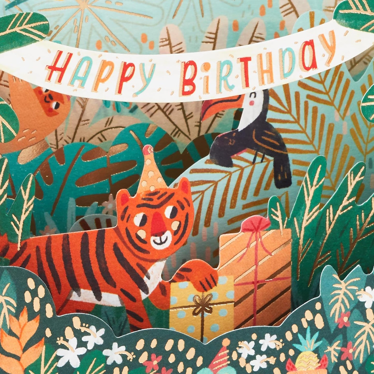 3D and Pop Up Jungle Design Kids Birthday Card