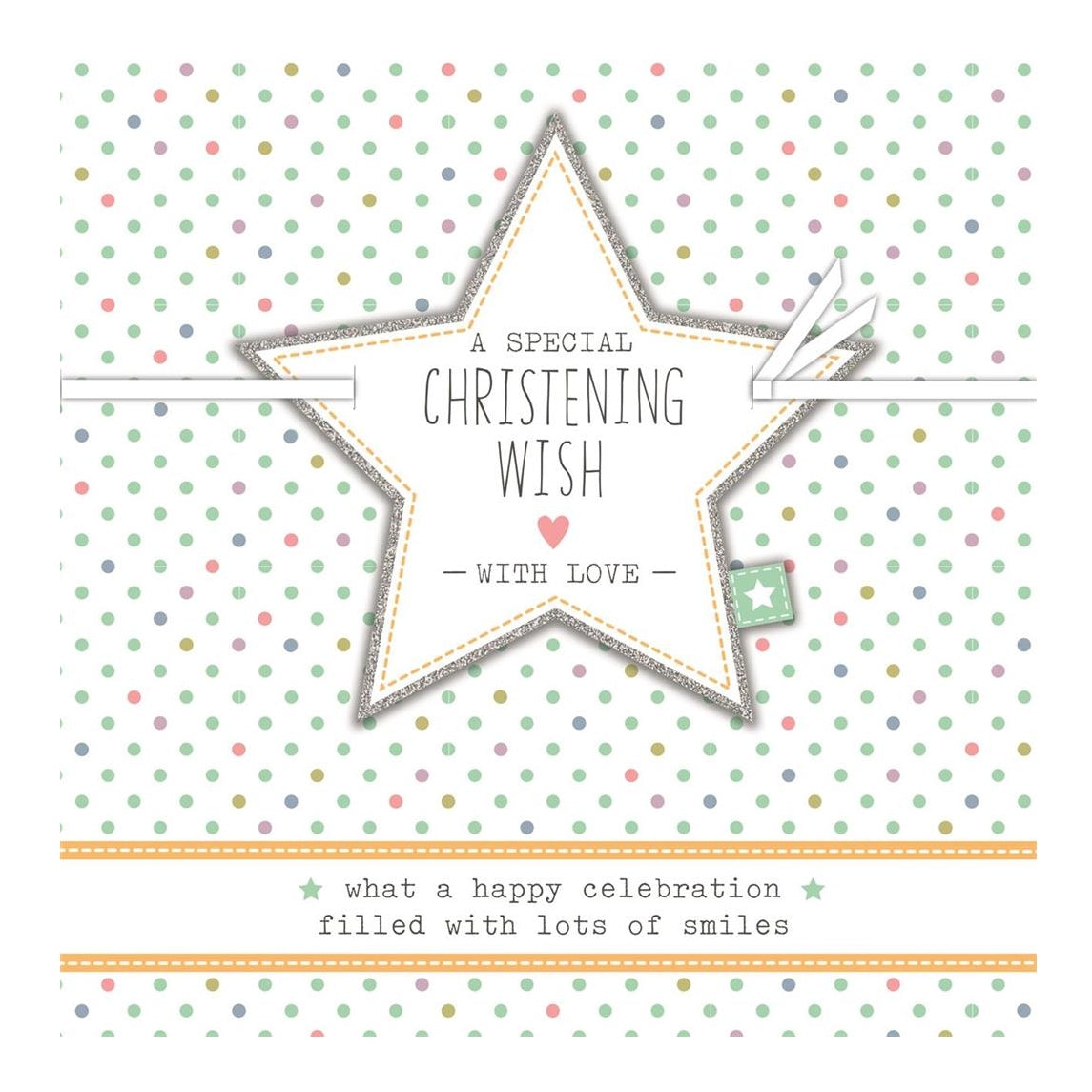 A Special Christening Wish With Love Open Greeting Card