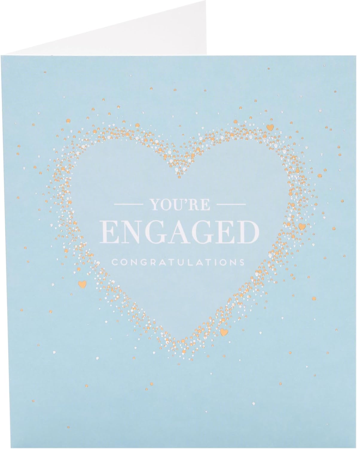 Heart Design Bride & Groom Engagement Congratulations Card