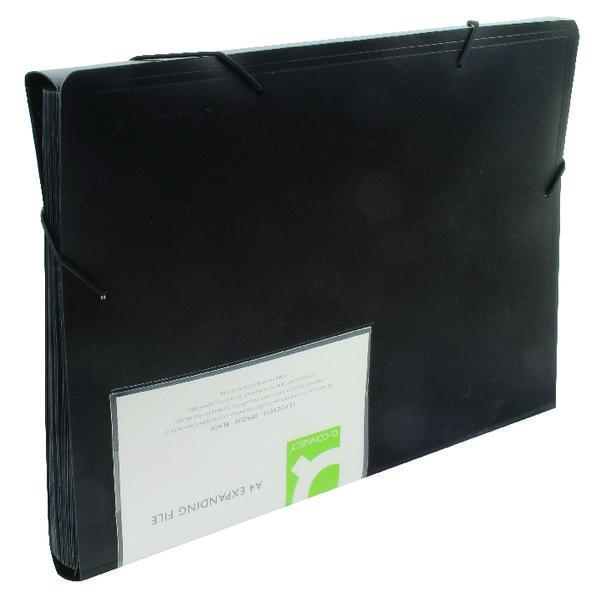 Q-Connect Expanding File 13-Pocket Black A4 KF01276