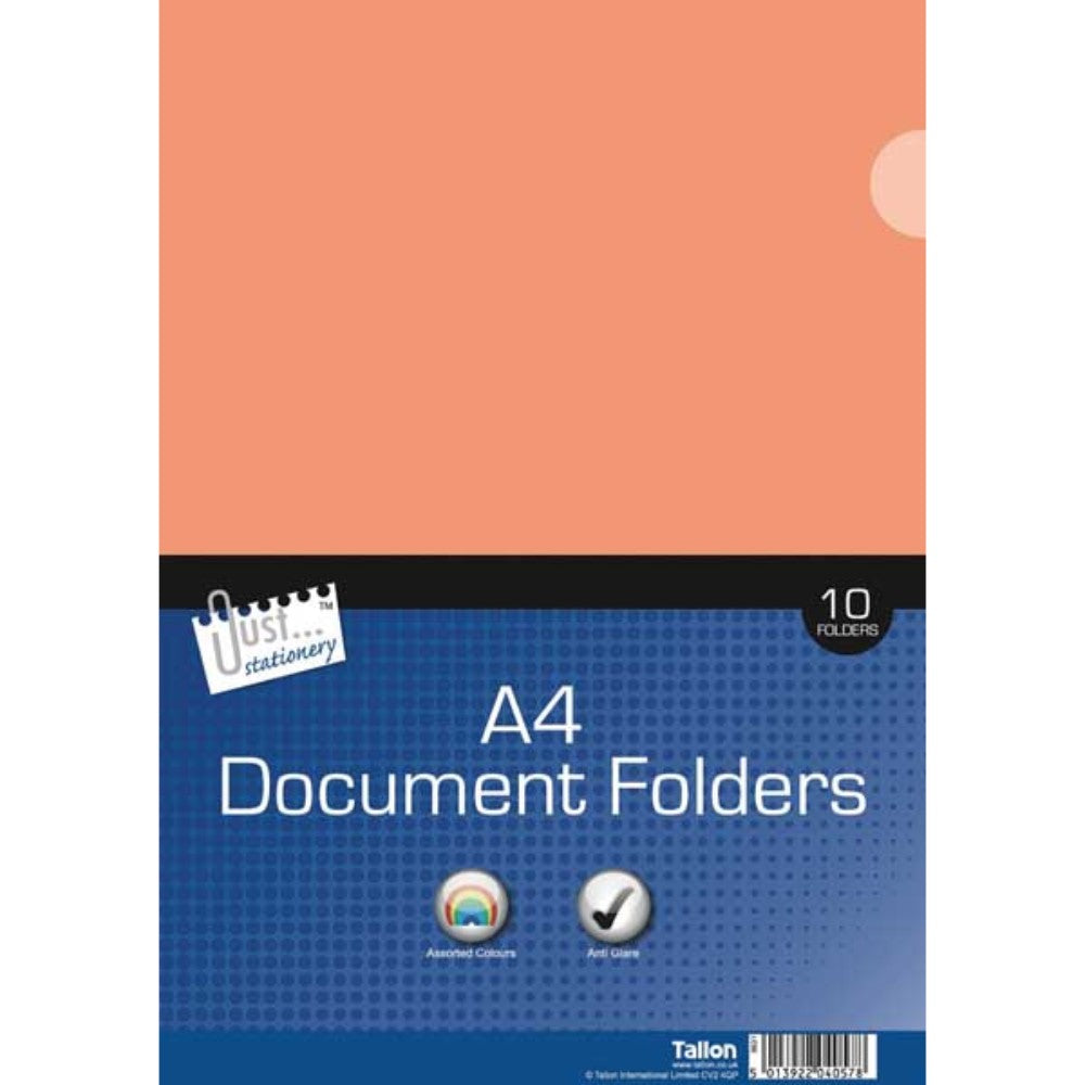 Pack of 10 Plastic L Folders