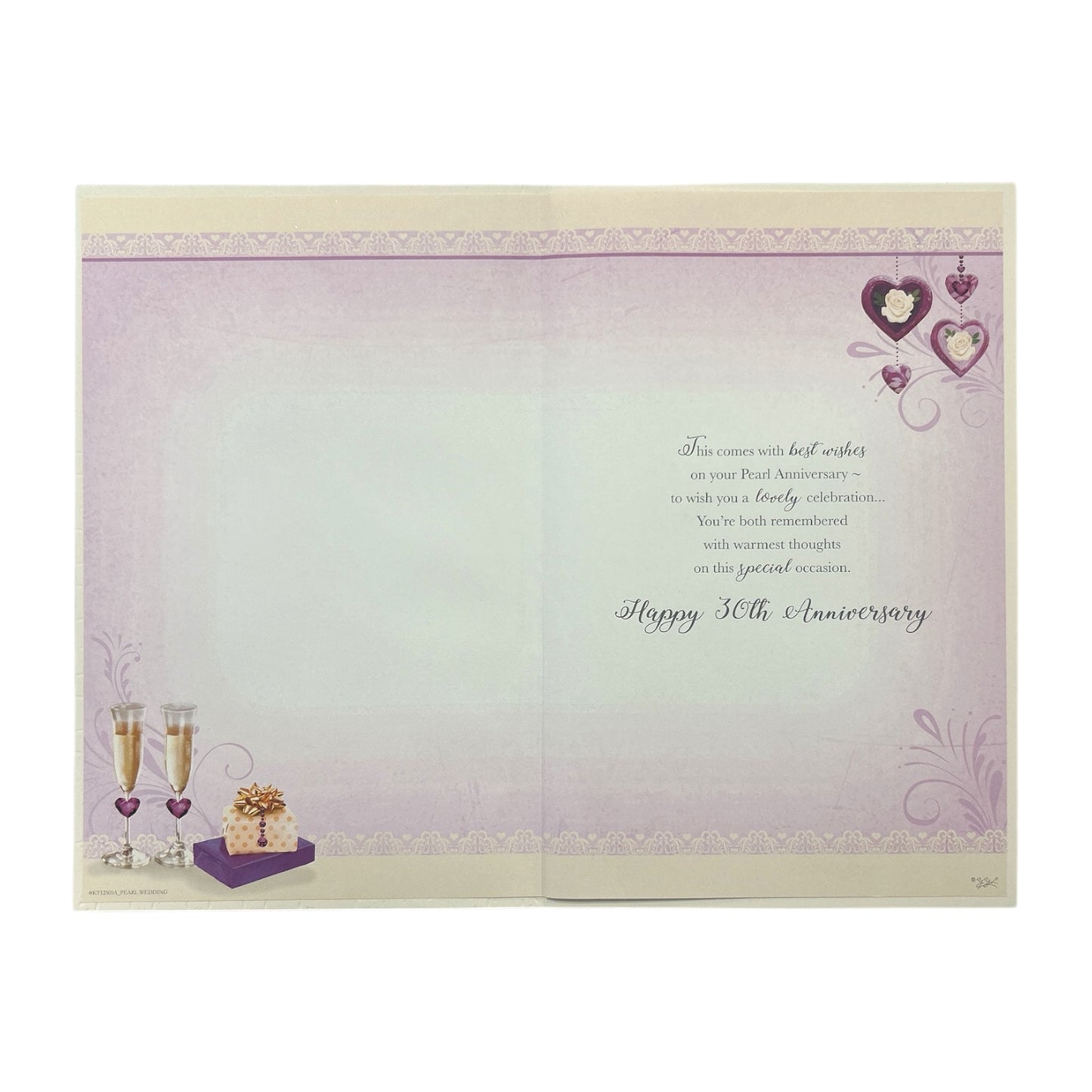Pearl Wedding Keepsake Treasures Traditional Design 30th Anniversary Card