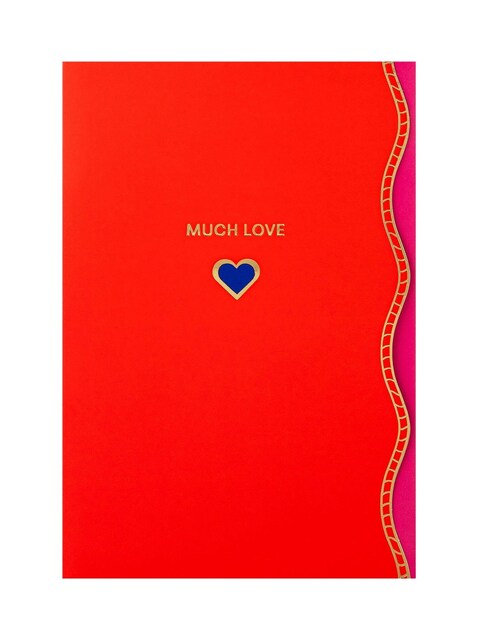 Red Blue Premium 'Much Love' Open Card Vivid Aura