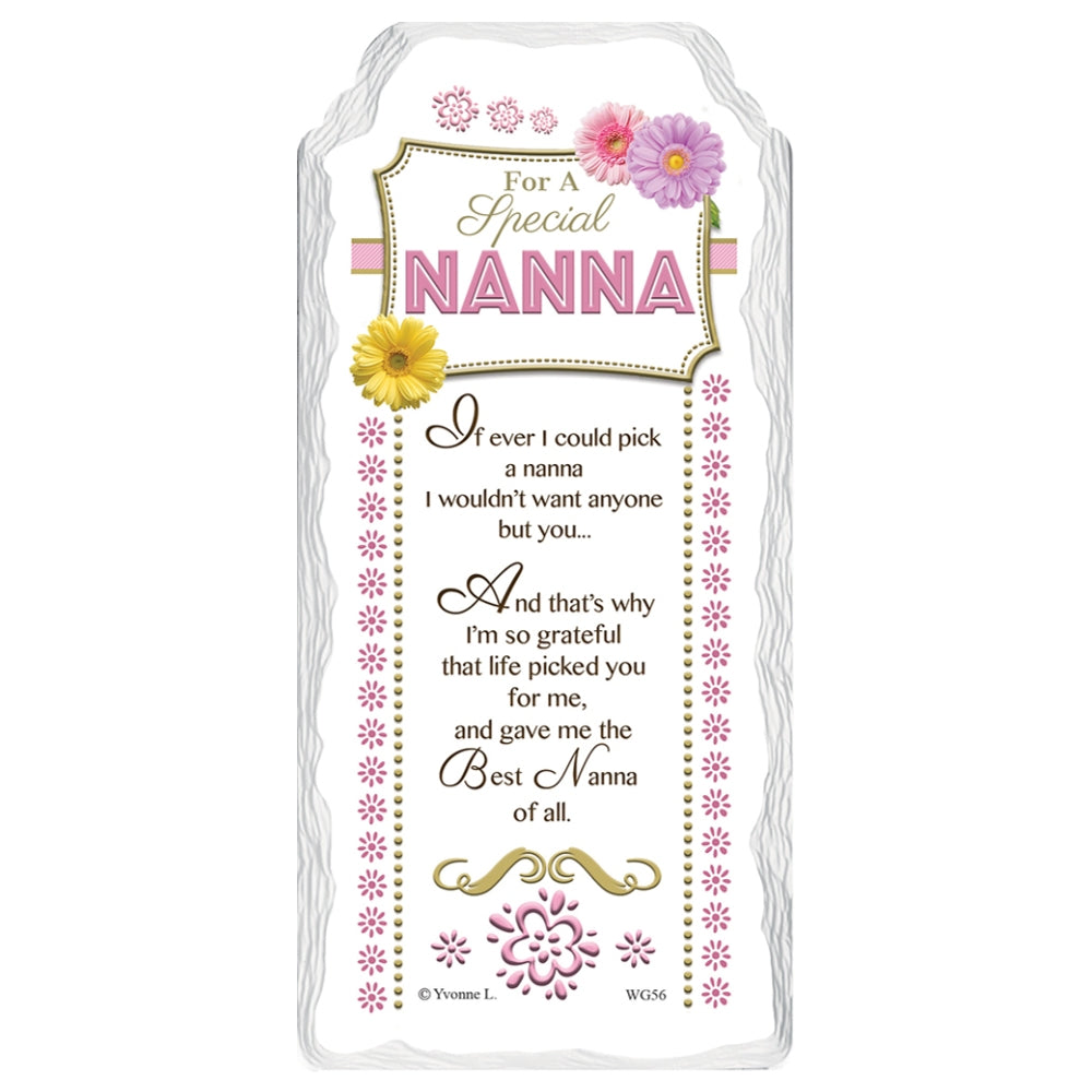 For a Special Nanna Sentimental Handcrafted Ceramic Plaque