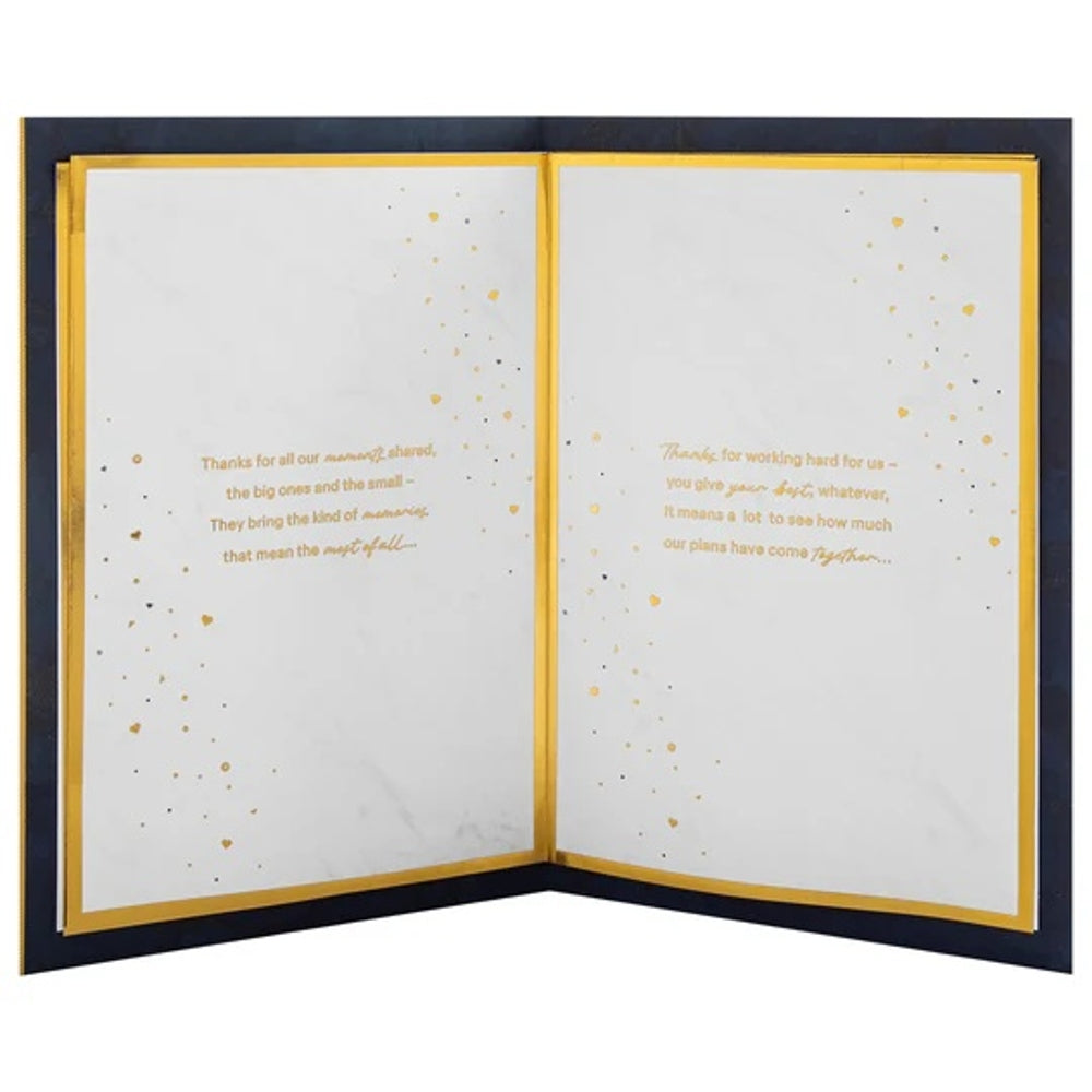 Light Patterned Design with Heart Husband Anniversary Card