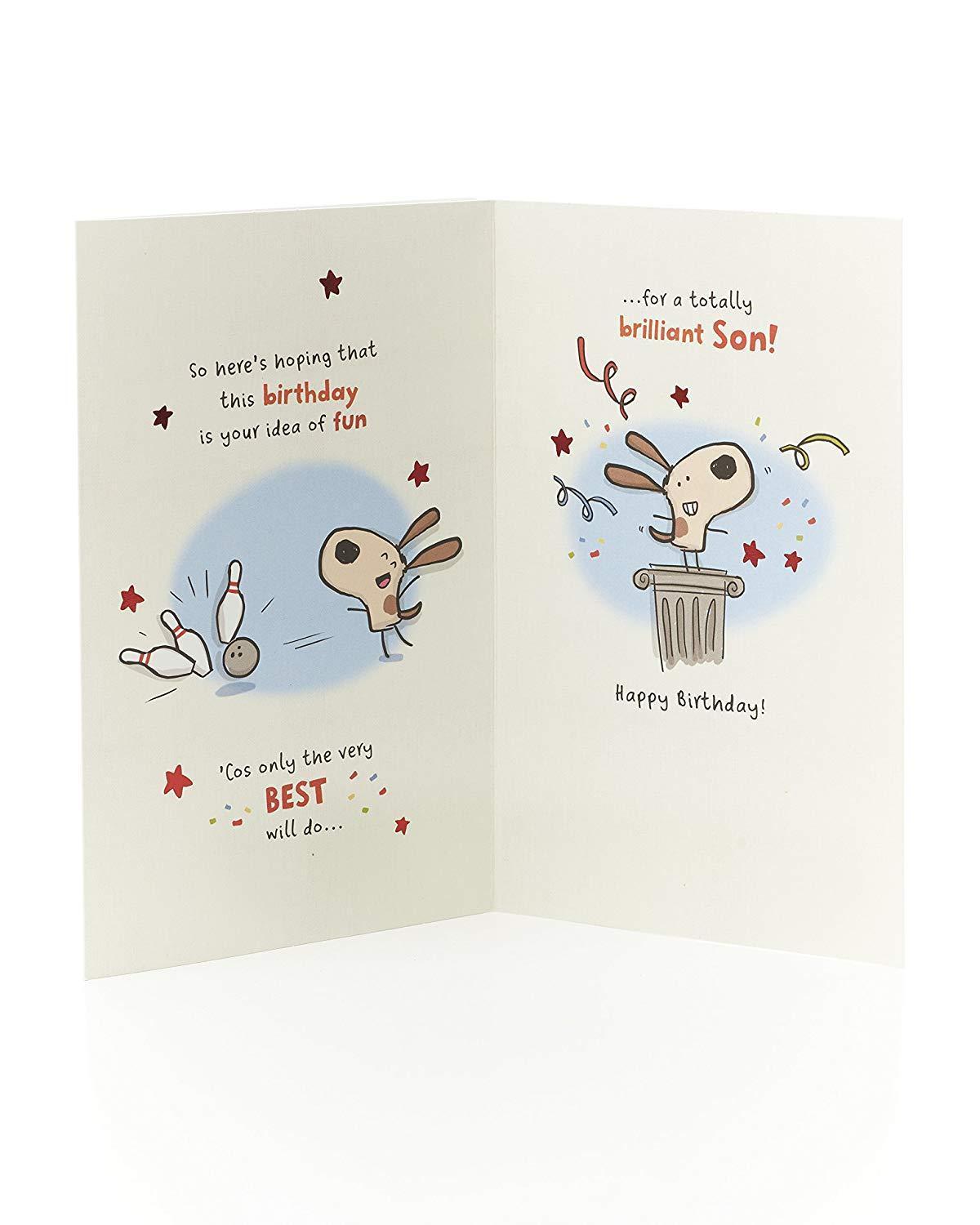 A Poem For Brilliant Son Birthday Card