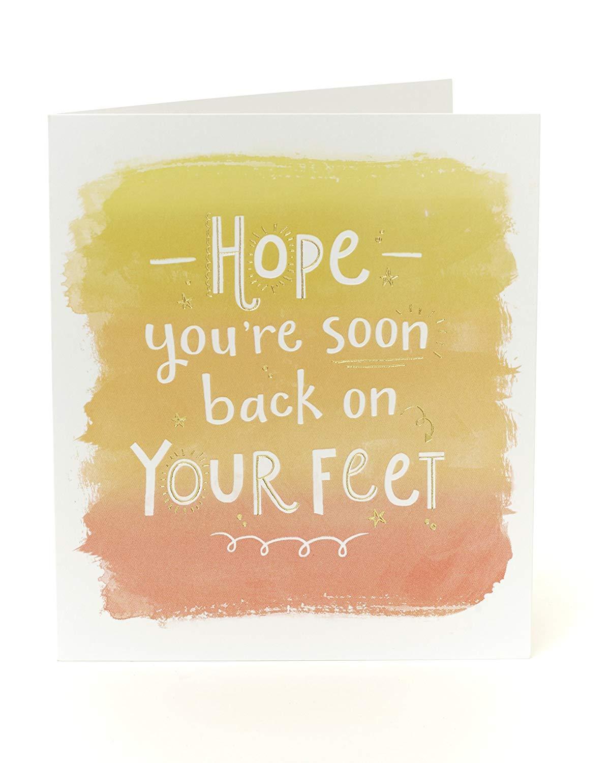 Watercolour Get Well Soon Card