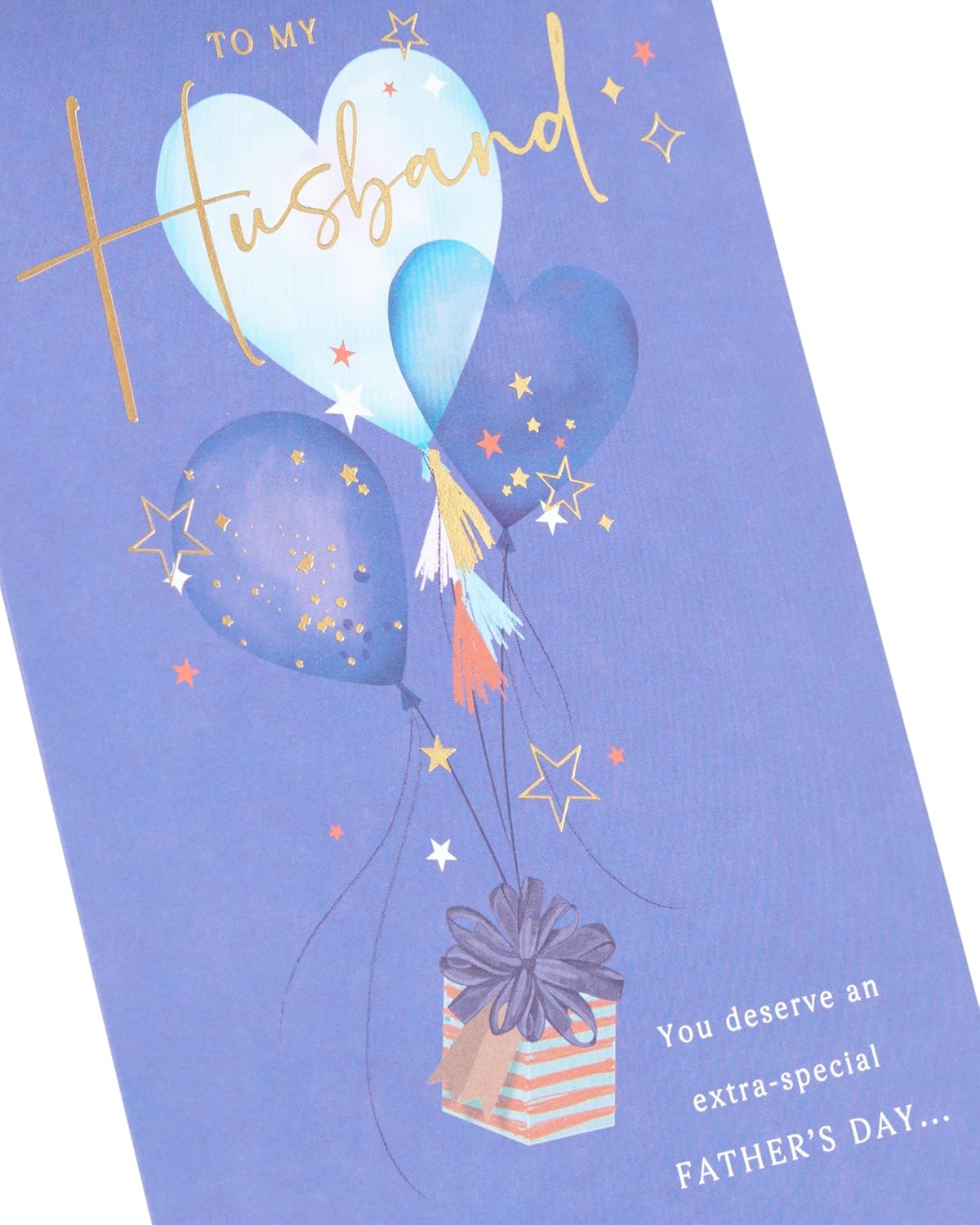 Heart Balloons and Present Design Husband Father's Day Card