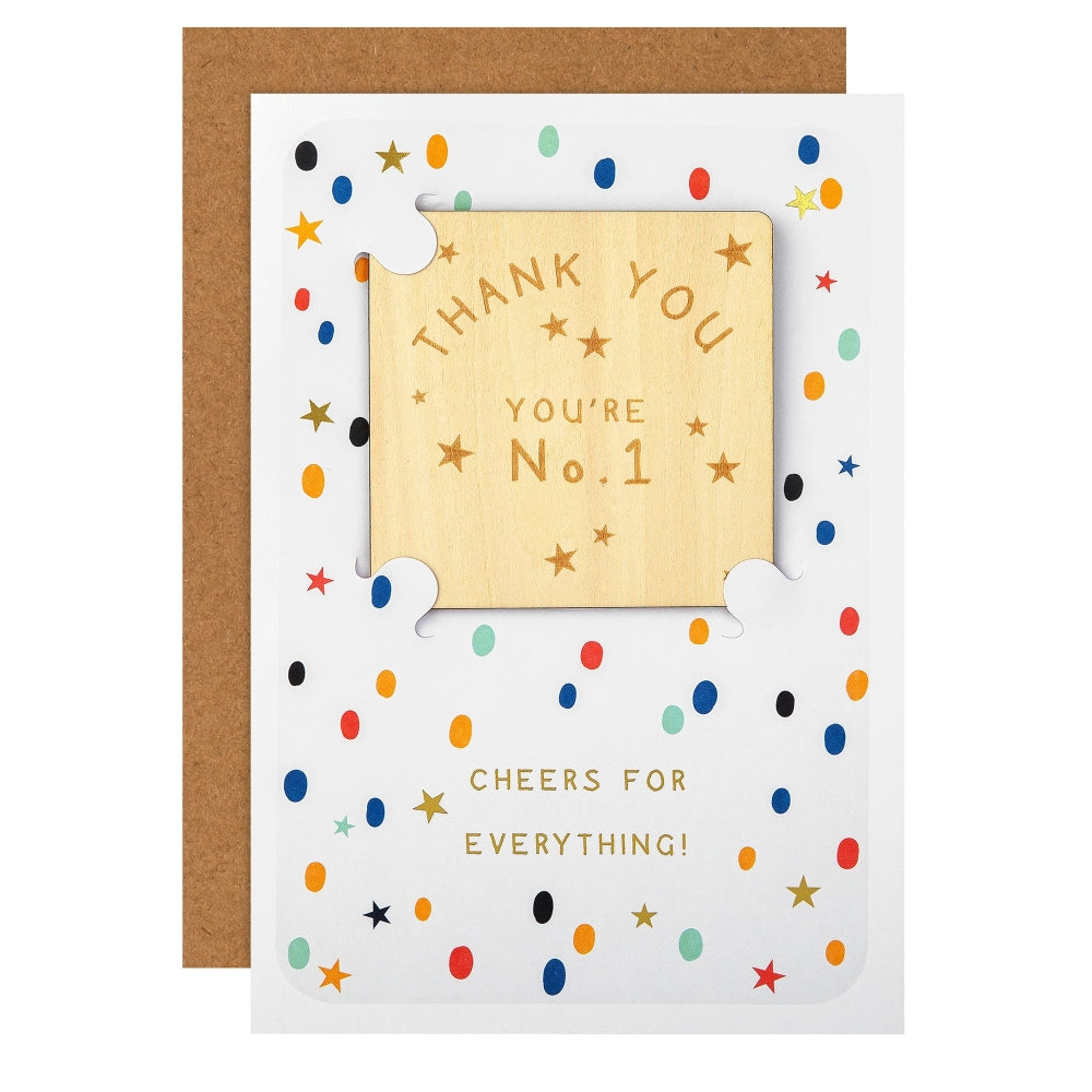 'My Cuppa Tea' Polka Dots & Keepsake Coaster Father's Day Card