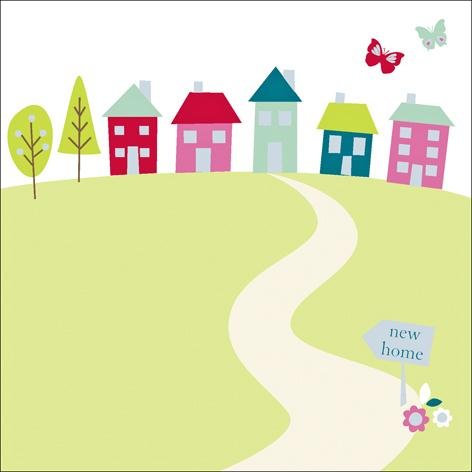 New Home Announcement Pack of 8 Cards and Envelopes