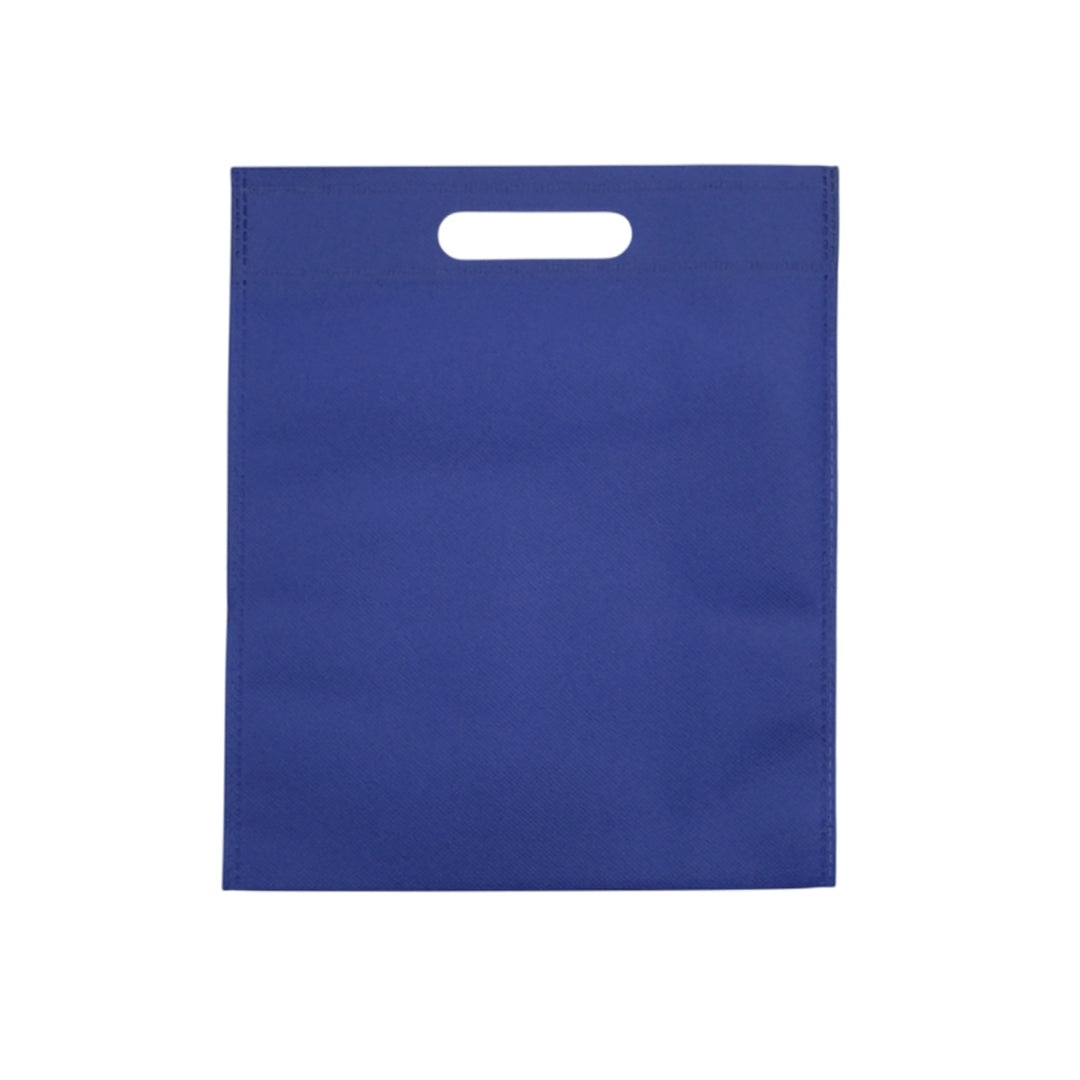 Pack of 100 Blue Coloured 30x25cm Non-Woven Patch Handle Bags
