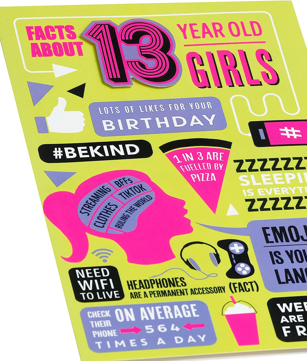 Fun Fact Design 13th Birthday Card