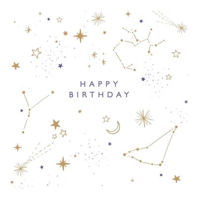 'Camden Signature Gold Foil For Her Him Friend Birthday Cards X 4 Cards And Envelopes