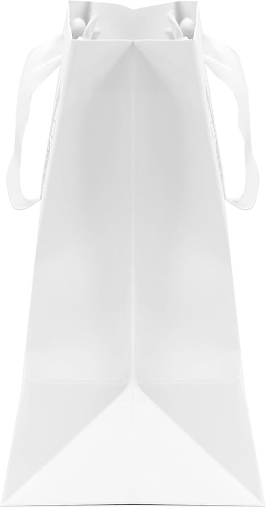 Floral White Lotus Design Large Gift Bag