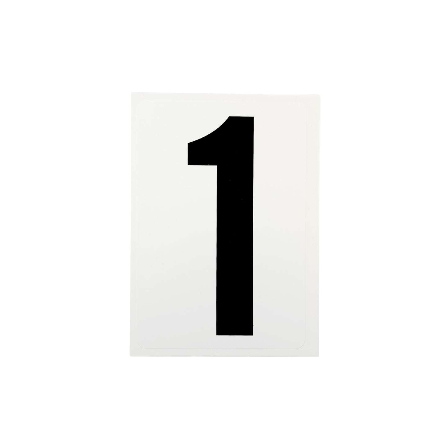 Pack of 6 Waterproof Wheelie Bin Black Number 1 Sticker