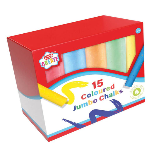 15 Coloured Jumbo Chalks [Toy]