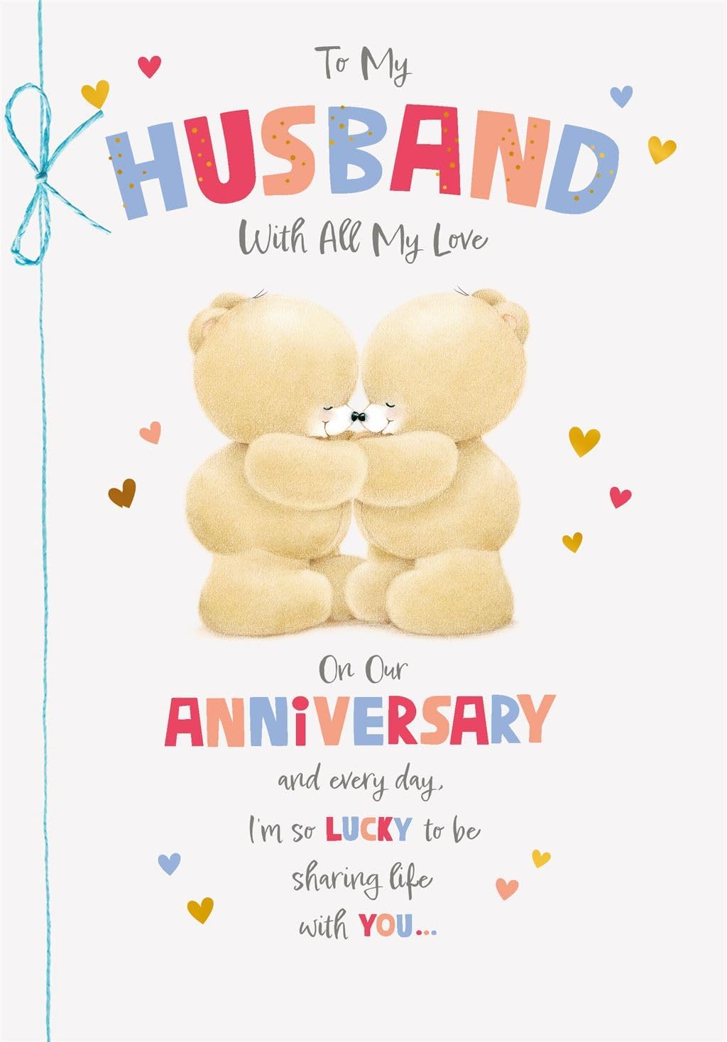 Forever Friends with Love Message Husband Anniversary Card