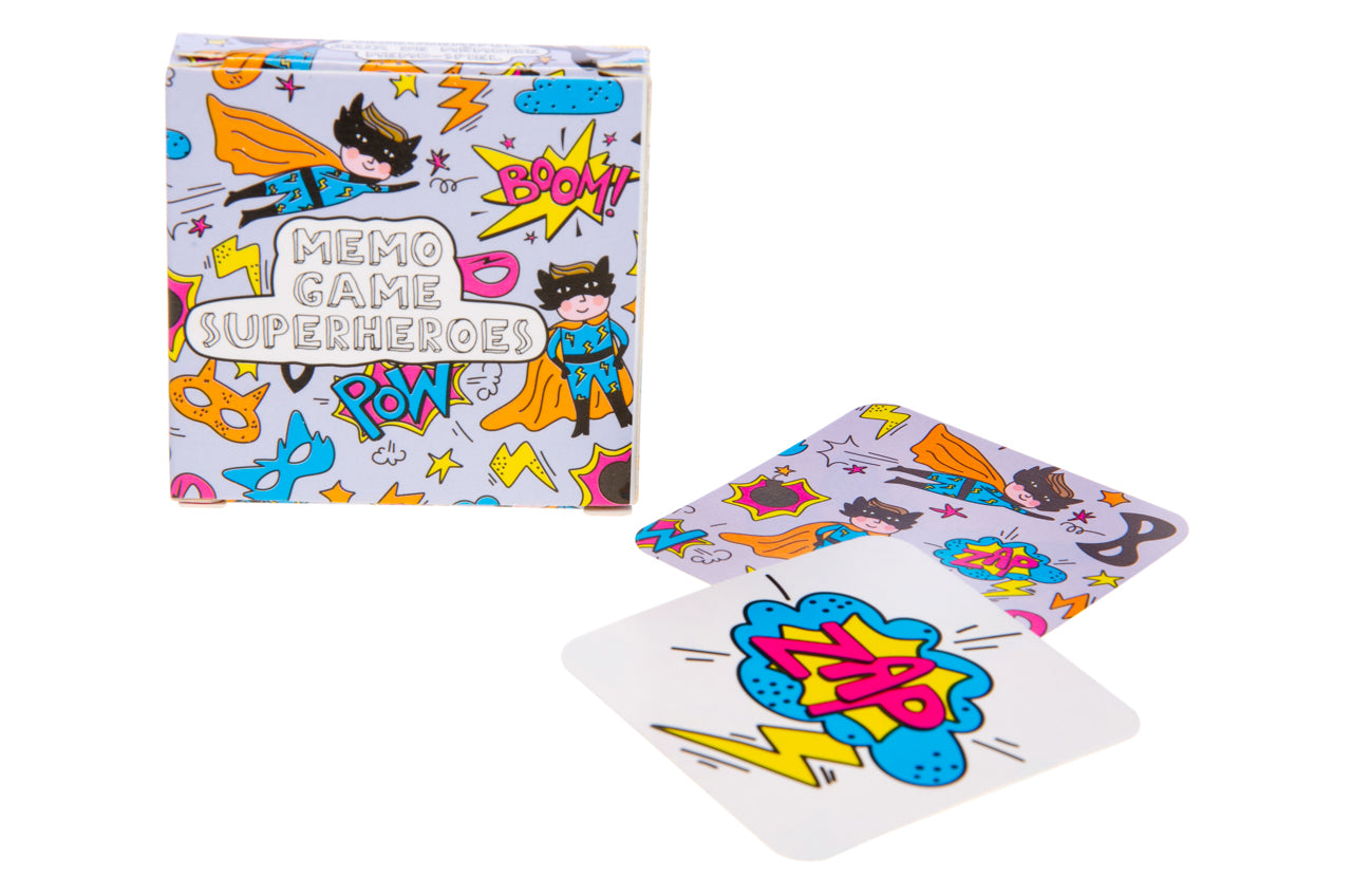 Box of 60 Superhero Mini Memory Games 28 Cards