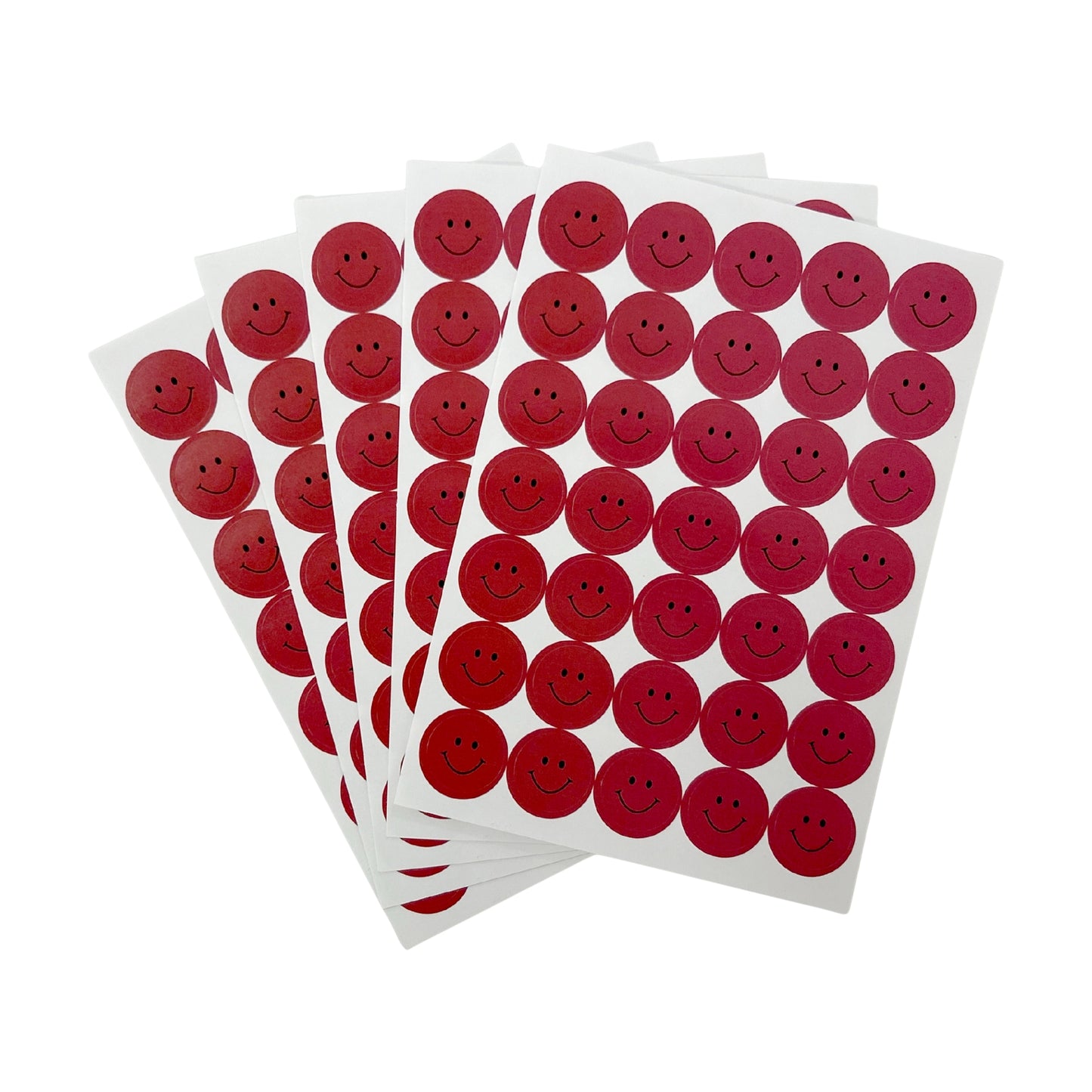 Pack of 2520 Dark Pink Smile Face 24mm Self-Adhesive Labels