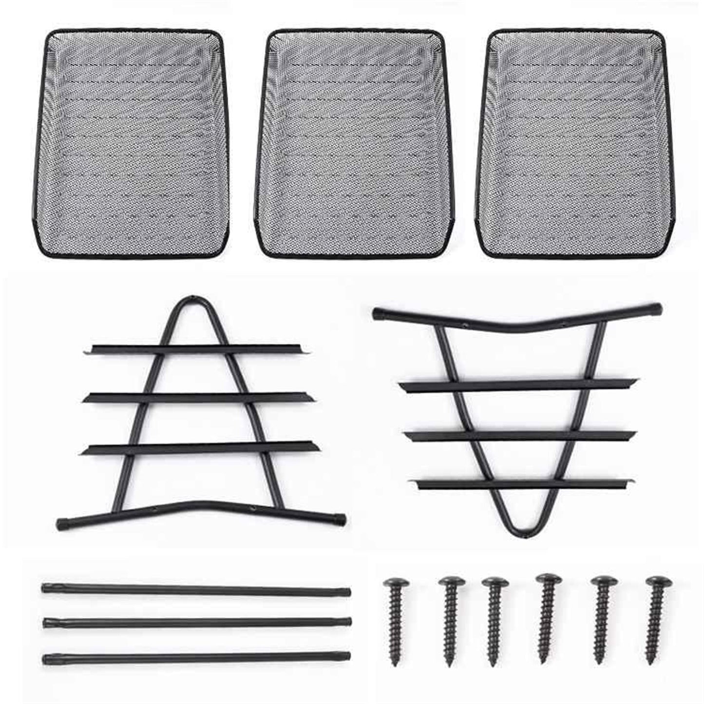 Black Office Mesh Tray For Organizer 35 × 30 × 27cm
