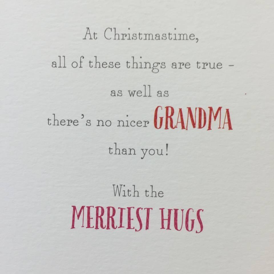 Wonderful Grandma Winnie The Pooh With Baby Christmas Card