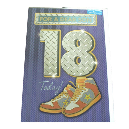 Son 18 Today! Birthday Greeting Card