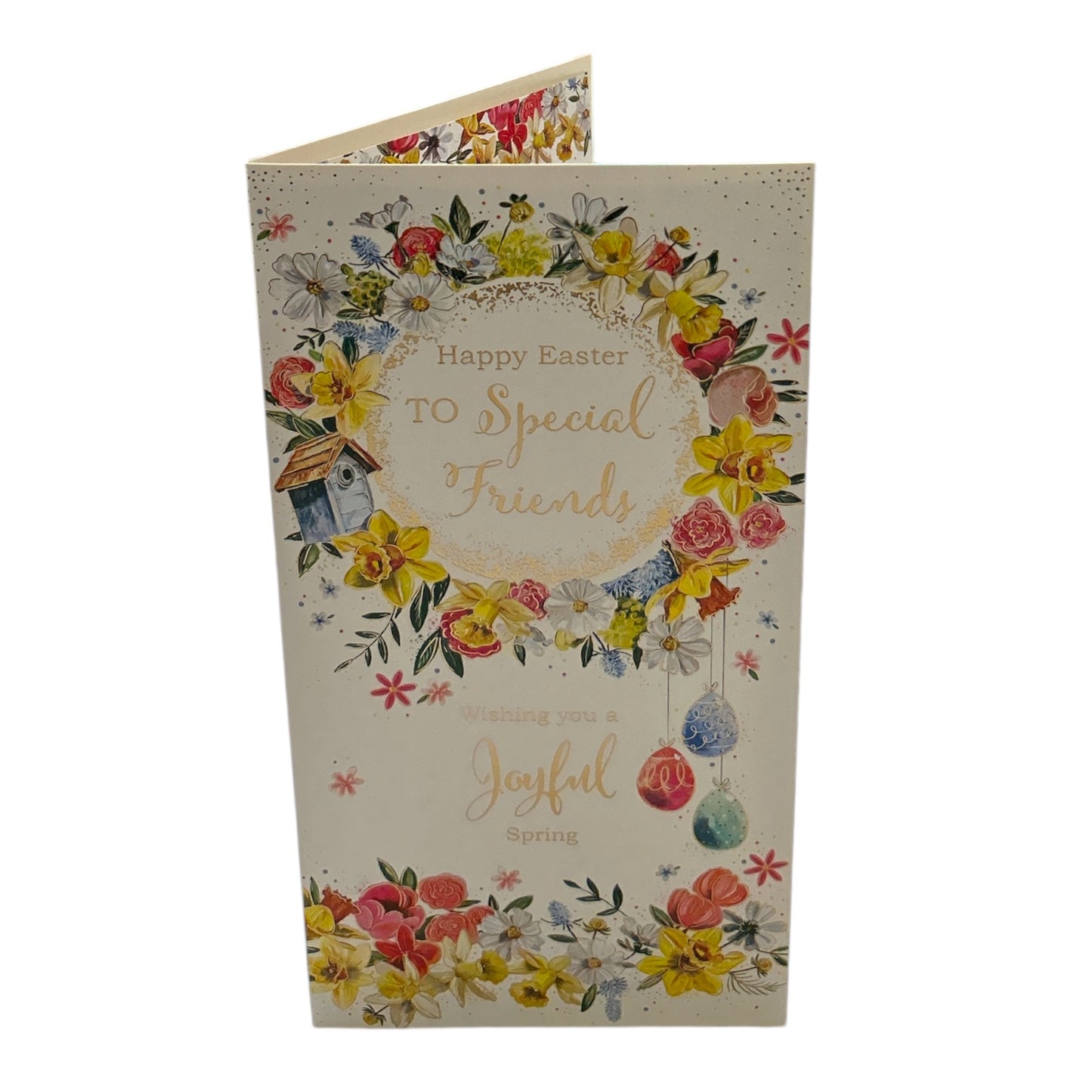 To Special Friends Floral Wreath Design Easter Card