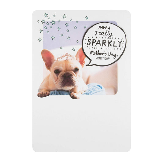 "Really Sparkly" Cute Dog Design Mother's Day Card