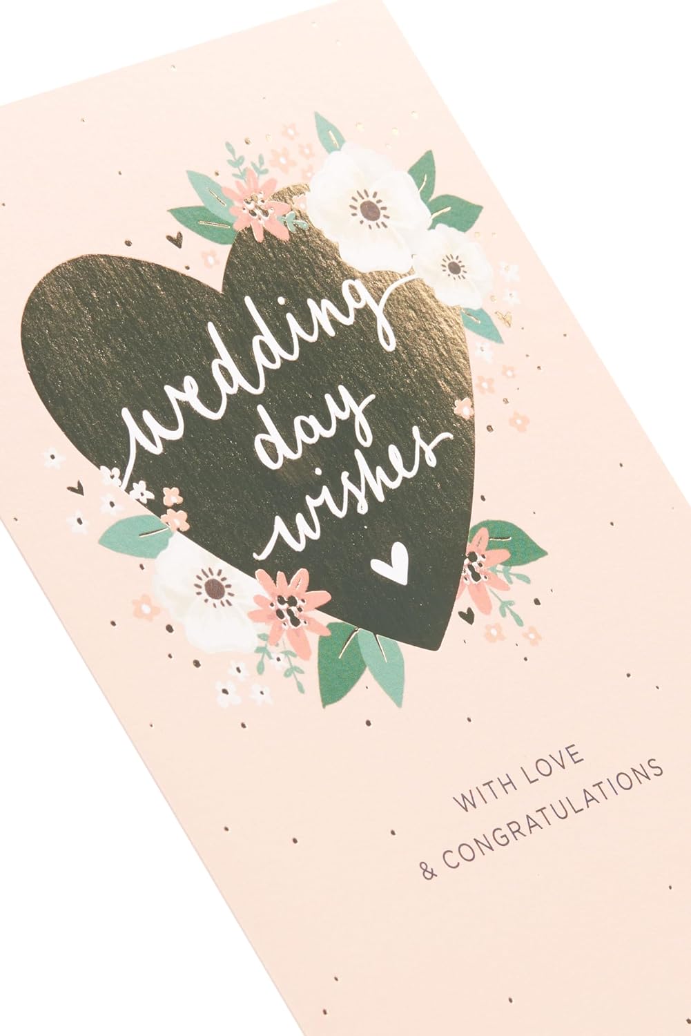 Floral Heart Design or A Special Couple Wedding Congratulations Card