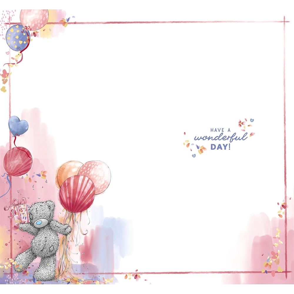 Bear With Balloons Birthday Card