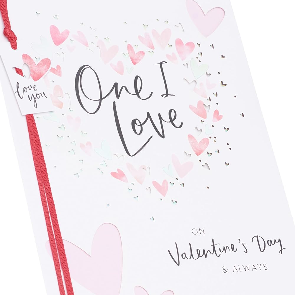 Hearts Design One I Love Valentine's Day Card