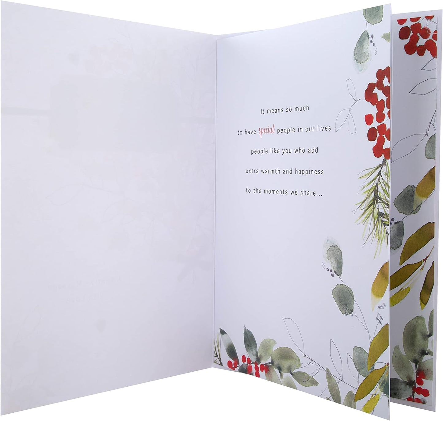 Classic Seasonal Foliage Design Boxed Christmas Card for Someone Special