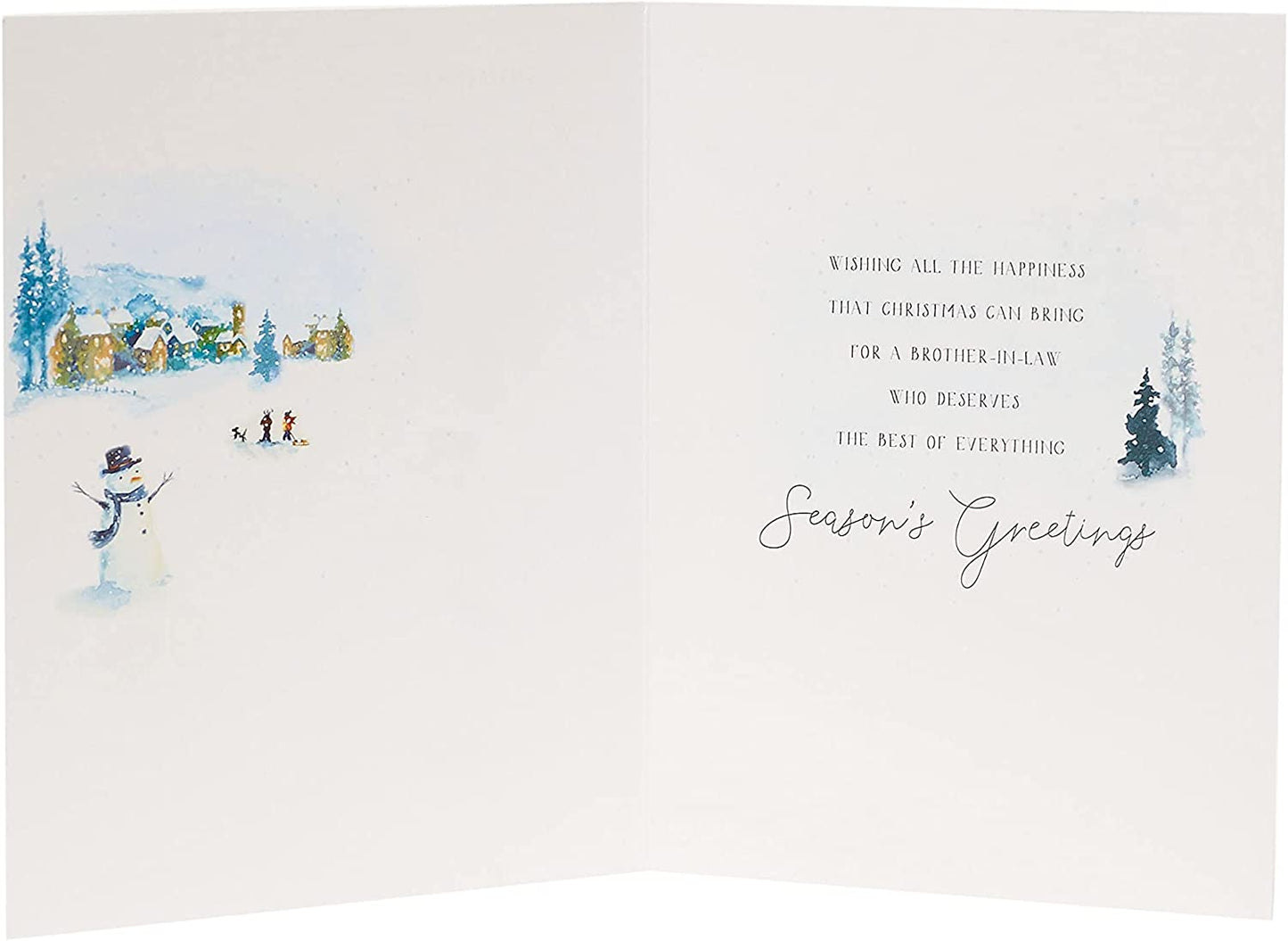 Snowy Scene Brother-in-Law Christmas Card