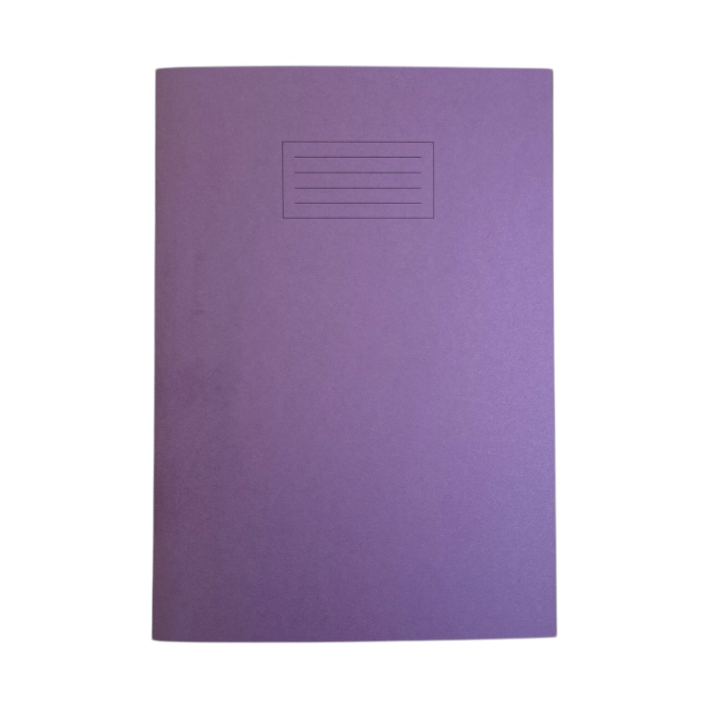 Pack of 50 Janrax A4+ Purple 48 Page Feint Ruled and Margin Exercise Books WF Paper with 225gsm Manilla Cover 240x340mm Workbook